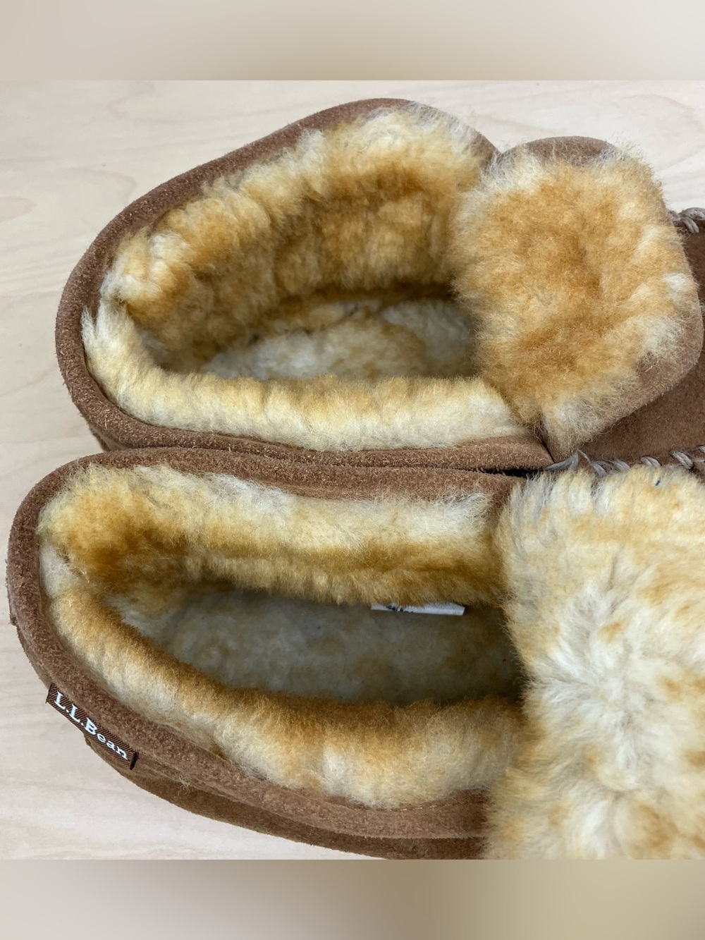 L.L. Bean Men’s Size 7.0 Wicked Good Bootie Slipper Moccasins Brown Suede Lined - Picture 9 of 10